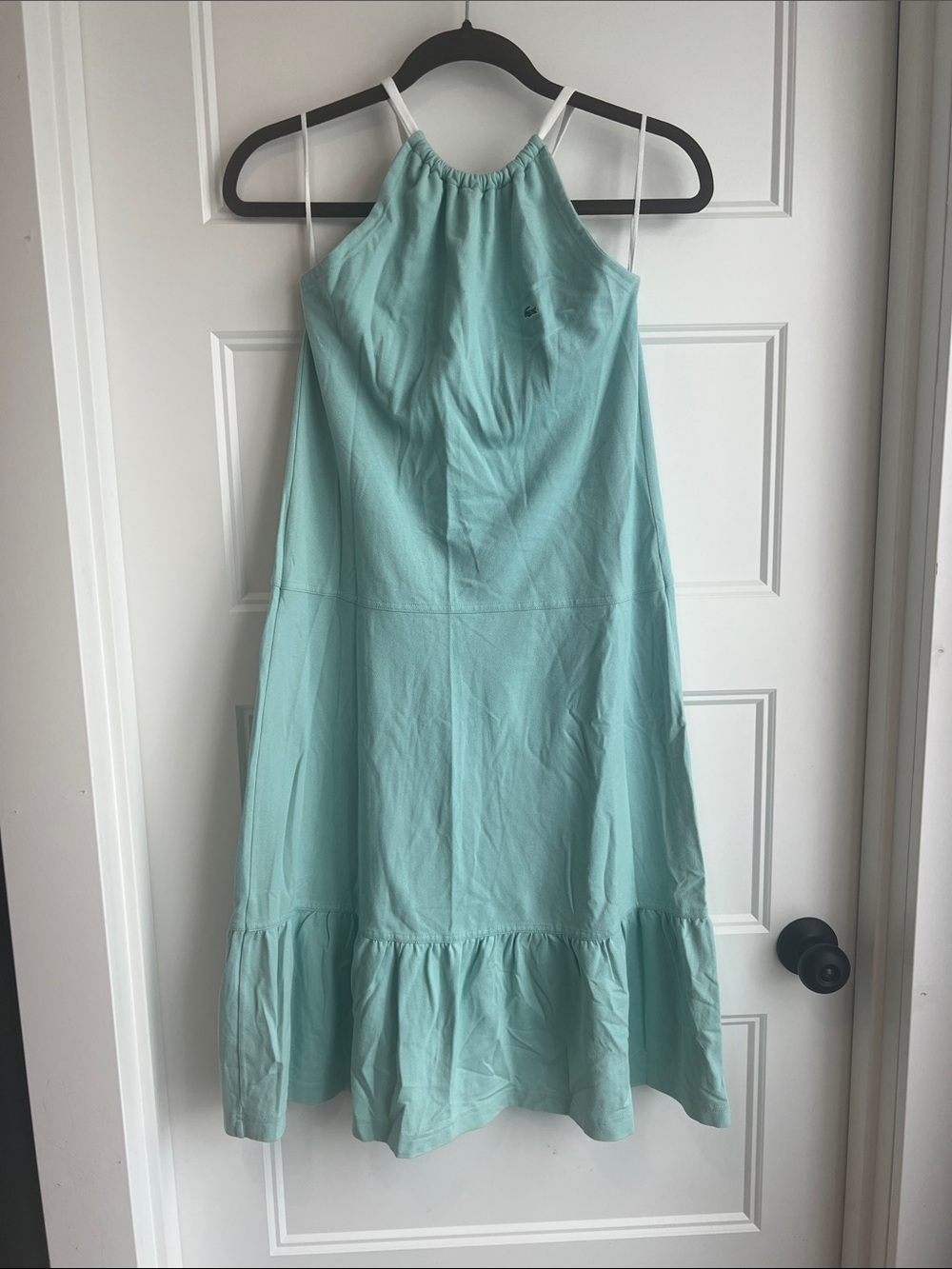 Lacoste Mint Halter Top with Crocodile Logo